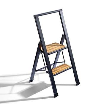 Step Ladder Modern  - Beautiful Bamboo & Aluminum  - By SORFEY