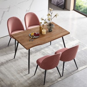 CAVINAS Modern Dining Room Chair with Soft Cushion and Metal Legs, Versatile for Dining, Vanity, or Living Room - 1 of 4