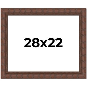 PosterPalooza | 28x22 Wide Bamboo Picture Frame, UV Acrylic, 4 Finishes - Brown, Black, Silver, and Natural - 1 of 4
