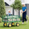 Heavy Duty Steel Garden Cart – 500-1200 lbs Capacity, 10" All-Terrain Wheels, Removable Mesh Sides, 180° Rotating Handle – Utility Wagon - 3 of 4