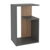 Wood 3-Tier Shelf Side Table with Top Surface and Two Lower Shelves for Living Room Storage - 2 of 4
