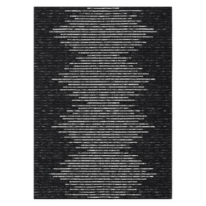 Indoor Modern Soft Washable Area Rugs with Stripped Lines Print for Bedroom Living Room - 1 of 4