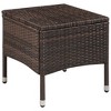 vidaXL 3 Piece Bistro Set Poly Rattan Brown - 3 of 4