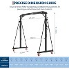 Portable Adjustable Gantry Crane, 12 Workstations, 2 Tons to 4,400 Pounds, Suitable for Use in Factories, Warehouses and Construction Sites. - 2 of 4