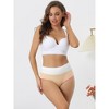 Allegra K Women's Soft High Waist Stretch Breathable Tummy Control Cotton Briefs Multicolored - 4 of 4