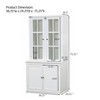 75'' Kitchen Pantry Cabinet, Freestanding Display Cabinet with Glass Door, Cupboard Storage Cabinet, Bathroom Storage Cabinet for Living Room Hallway - 3 of 4