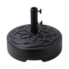 18"Round Patio Umbrella Base with Wheels, Outdoor Umbrella Stand for Universal Umbrella Pole,Black - 3 of 4
