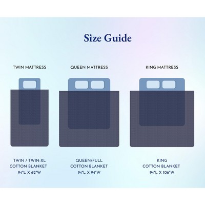 King White Cotton Herringbone All-Season Blanket