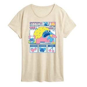 Women's - Lilo and Stitch - Stitch Food Kawaii Short Sleeve Graphic T-Shirt - 1 of 3