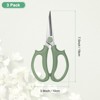 Unique Bargains Stainless Steel Garden Comfortable Grip Flower Pruning Scissor 3Pcs - 3 of 4