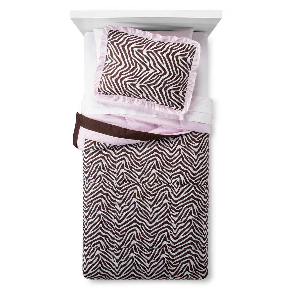 Zara Zebra Comforter Set Twin Pam Grace Creations Brown