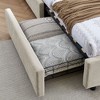 CAVINAS Queen Size Cushioned Bed Frame, Comfortable Upholstered Platform Beds with Headboard and Solid Bed Frame - 4 of 4