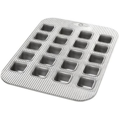 Usa Pan Bakeware Aluminized Steel Brownie Bite Pan, 20 Well : Target