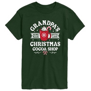 Men's - Instant Message - Grandpas Christmas Cocoa Shop Short Sleeve Graphic T-Shirt - 1 of 4