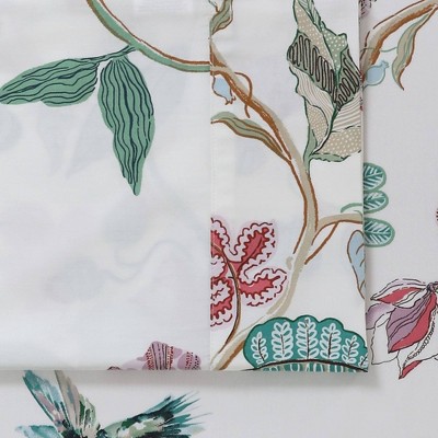 Twin Organic Cotton Blue Floral Deep Pocket Sheet Set