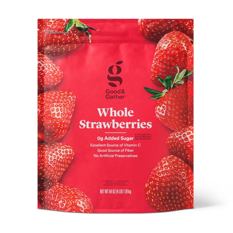 Whole Frozen Strawberries - 64oz - Good & Gather&#8482;, 1 of 5