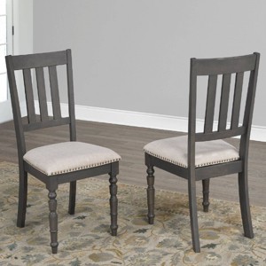Brassex Set of 2 Claudia Dining Chairs Beige - 1 of 4