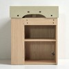 21.6" Floating Bathroom Vanity with Right Side Open Shelves, Wall-Mounted Cabinet with Ceramic Sink, Soft-Close Door - 4 of 4