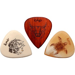 Knc Picks Wild Life Set Guitar Picks With Wooden Box 3 Pack - 1 of 4