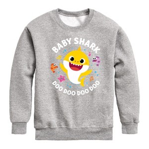Boys' - Baby Shark - Baby Shark Doo Doo Doo Doo Graphic Long Sleeve Fleece Sweatshirt - 1 of 4