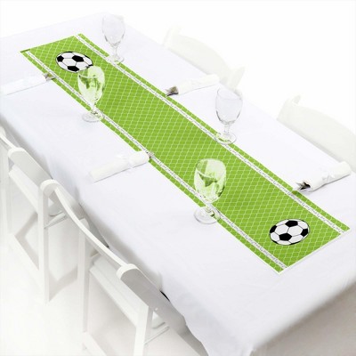 Big Dot of Happiness Goaaal - Soccer - Petite Baby Shower or Birthday Party Paper Table Runner - 12 x 60 inches