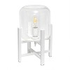 Wood Mounted Table Lamp with Glass Cylinder Shade - Simple Designs - 3 of 4