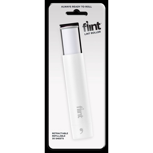 Flint Classic Retractable Lint Roller - White