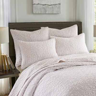 Sherbourne White and Taupe Quilted King Sham Set