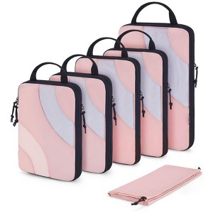 Compression Packing Cubes for Travel, 6 Set Travel Packing Cubes for Suitcases, Compression Suitcase Organizers Bag Set - 1 of 4
