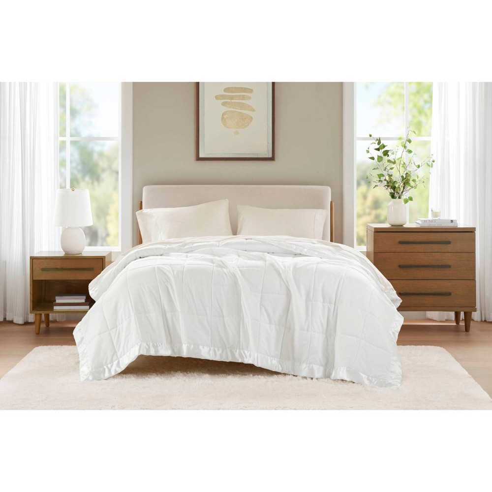 UPC 675716638146 product image for King Prospect All Season Down Alternative with Satin Trim Bed Blanket White: Mad | upcitemdb.com