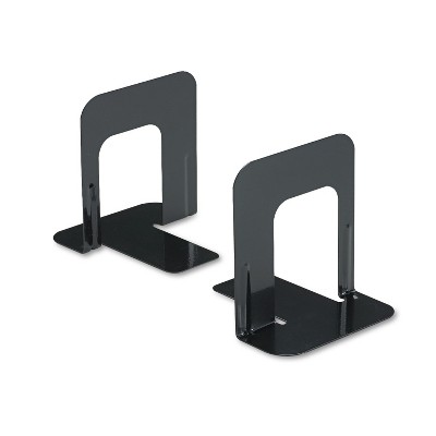 Universal Economy Bookends Nonskid 4 3/4 x 5 1/4 x 5 Heavy Gauge Steel Black 54055