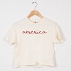 Simply Sage Market America Cursive Boxy Crop Top - 3 of 4
