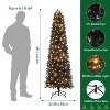 Clearance! 6FT Pre-Lit Black Pencil Christmas Tree, 250 Color Changing LEDs, 8 Modes, Slim Hinged Design, Metal Base - 2 of 4