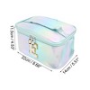 Unique Bargains Women's Square Letter E Makeup Bag Blue 1 Pc - 3 of 3