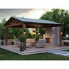 Progress Lighting Pembroke 3-Light Outdoor Chandelier, Matte Black, Rattan and Seeded Glass Shade - 2 of 3