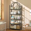 Artloge 5 Tier Tall Arched Storage Bookshelf Display Holder 76'' Tall Plant Stand Pot Indoor Display Shelves for Home Patio Garage - 3 of 4