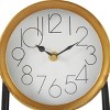 Set of 2 Metal Metallic Clocks with Black Modern Bases - Olivia & May: Silent Analog, Indoor Decor - 4 of 4