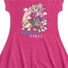 Girls' - Paw Patrol - Pawsitive Vibes Skye Marshall Chase Rubble Fit & Flair Cap Sleeve Dress - image 2 of 3