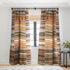Gigi Rosado Brown striped pattern Set of 2 Panel Sheer Window Curtain - Deny Designs - 2 of 4
