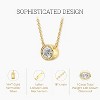 GILDED 1 CTTW Lab-Grown Diamond Bezel Solitaire Pendant, 2.5 Micron 14K Gold-Plated Sterling Silver, Gold Vermeil, 18" Chain, Tarnish-Resistant - 2 of 4