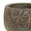 Sunnydaze Round Lava Finish Ceramic Planter - Green Distressed Ceramic - 10" Round - Set of 2 - image 4 of 4