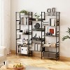 5 Tier Bookcases and Bookshelves, Rustic Standing Bookshelves for Living Room Bedroom Home Office - 3 of 4