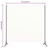 vidaXL Modern Room Divider, 1-Panel Design, 100% Polyester Material, Cream White, 68.9" x 70.9" Size - 4 of 4