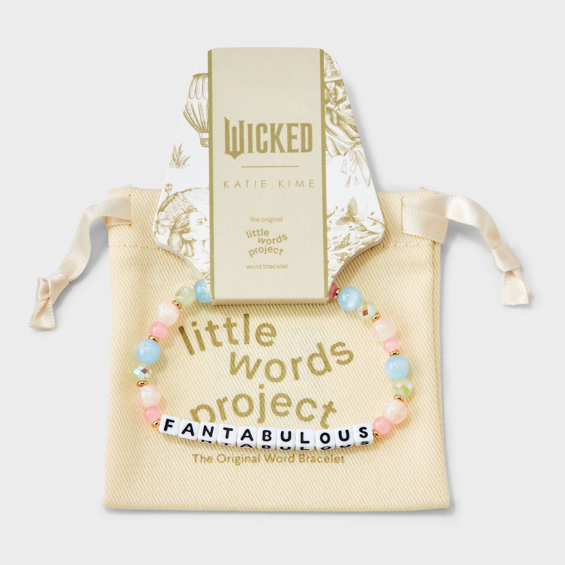 Little Words Project x Wicked "Fantabulous" Beaded Bracelet - Pink/Blue