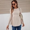 Clearlove Women's Long Sleeve Maternity T-Shirt Solid Color Stretchy Pregnancy Top Soft Round Neck Bump Everyday Shirt - 2 of 4