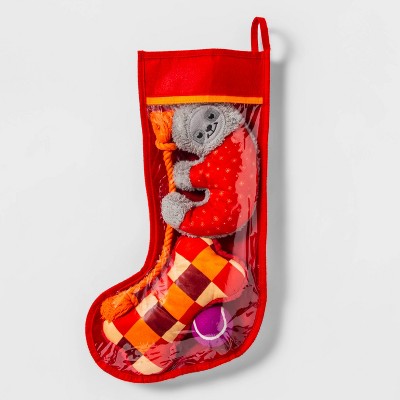 Dog Toy Stocking - Red - M/L - 4pk - Boots & Barkley™