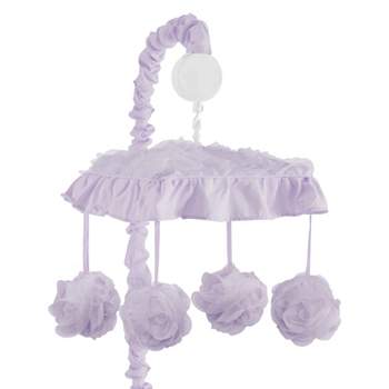 Sweet Jojo Designs Girl Musical Crib Mobile Rose Solid Purple