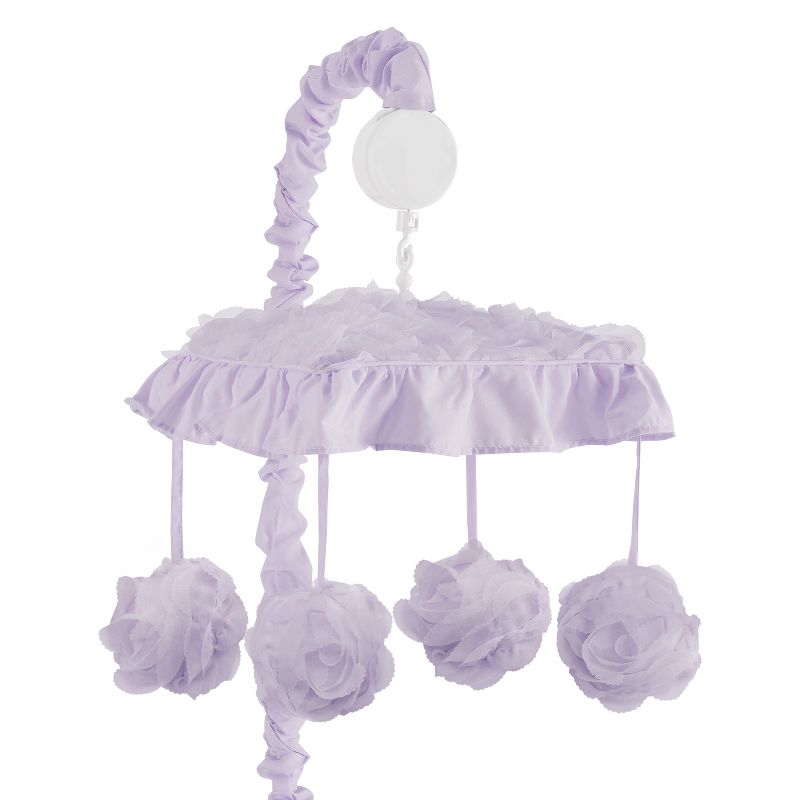 Sweet Jojo Designs Girl Musical Crib Mobile Rose Solid Purple, 1 of 5
