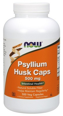 Psyllium Husk 500mg by Now Foods  -  500 Capsule