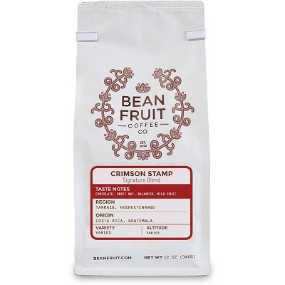 Bean Fruit Crimson Stamp Medium Roast Whole Bean Coffee - 12oz